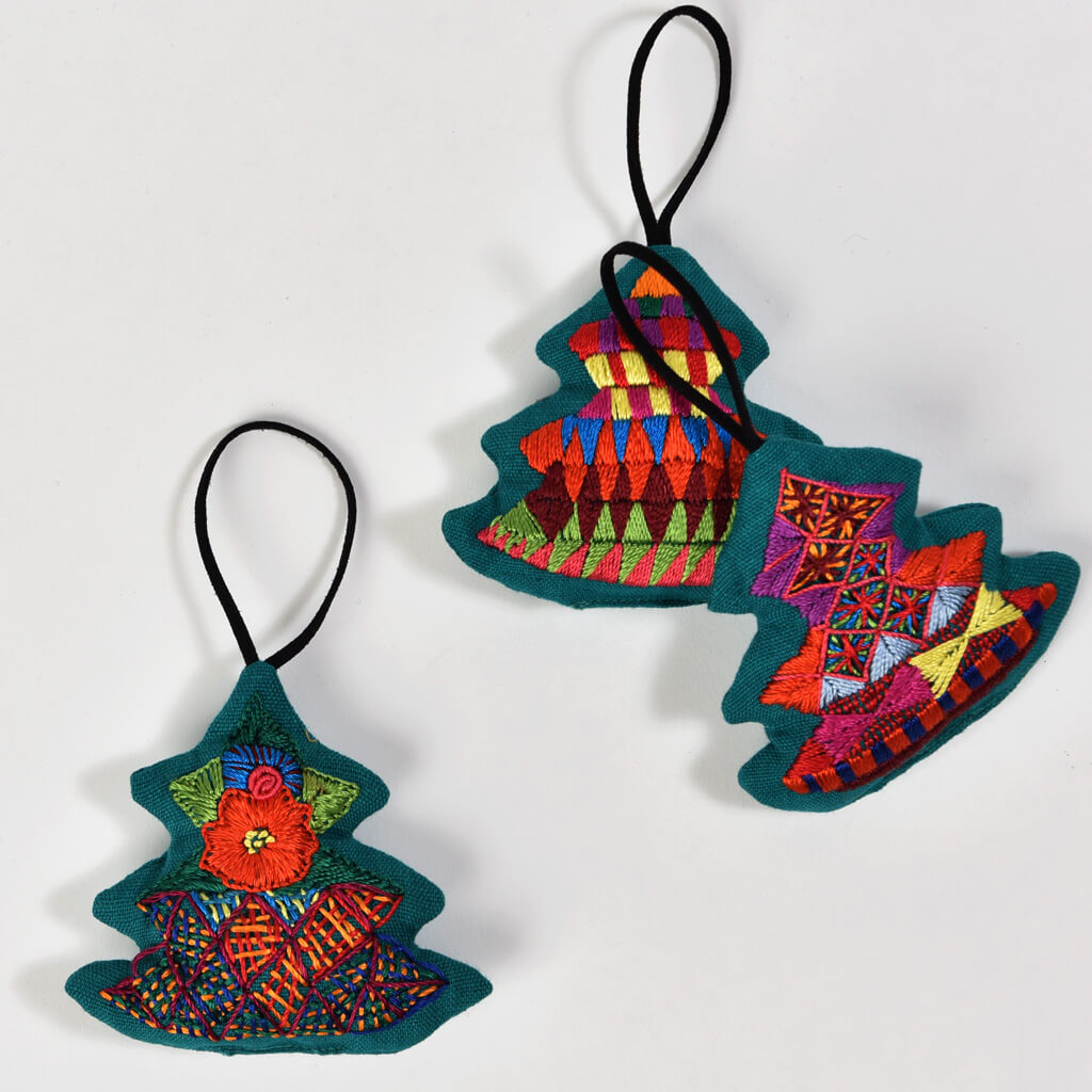 Hand Embroidered Christmas Ornaments