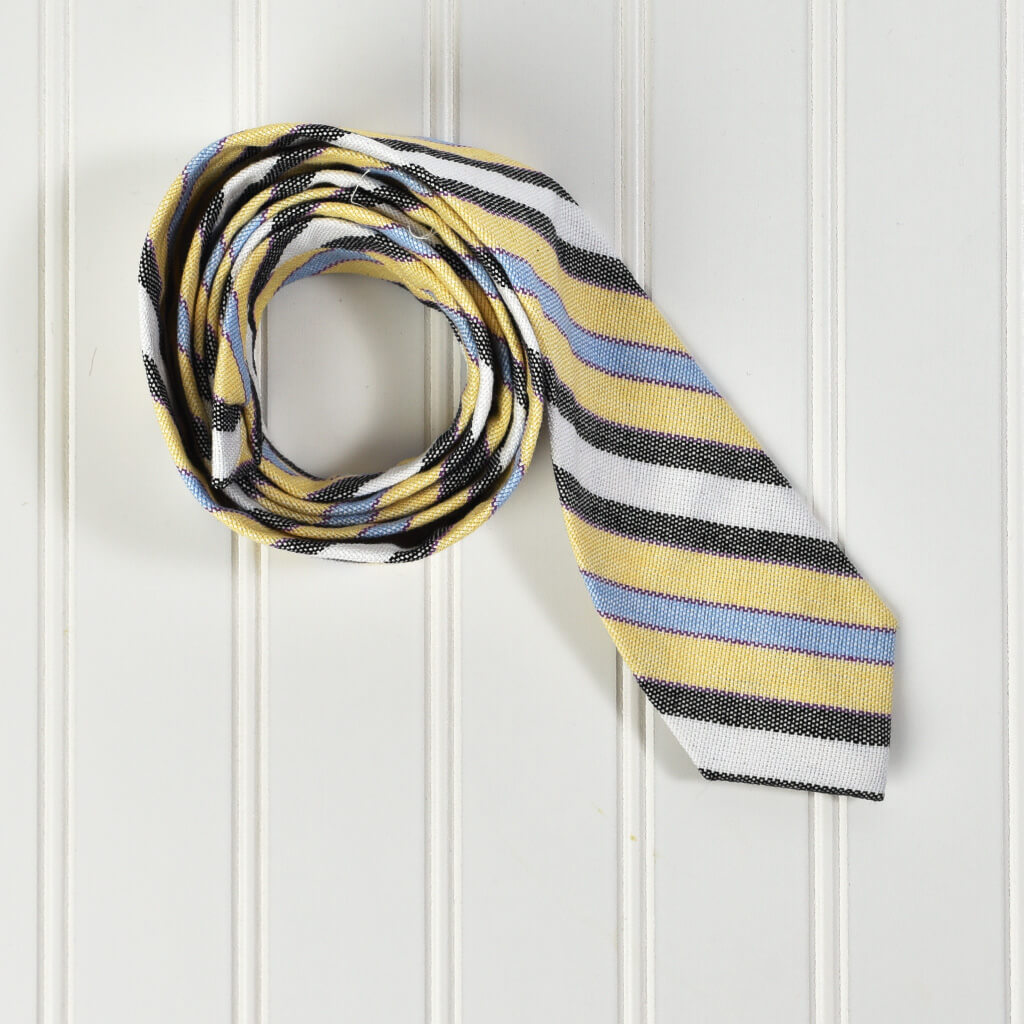 Hand Woven Men's Tie | Country French Stripe