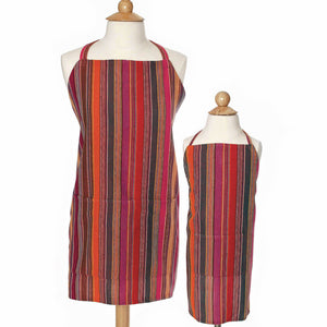Magenta Child and adult Matching Apron.