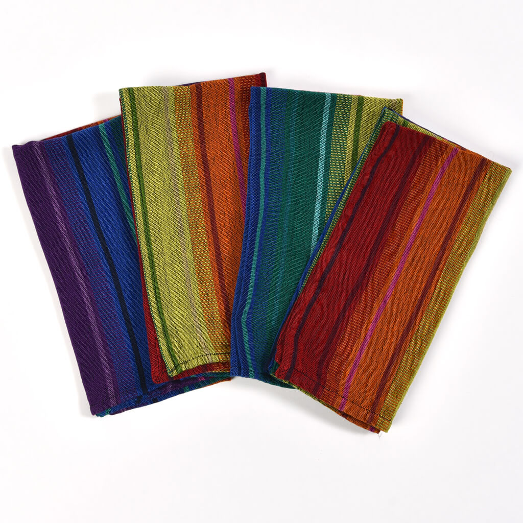 Hand Woven Table Napkins | Rainbow