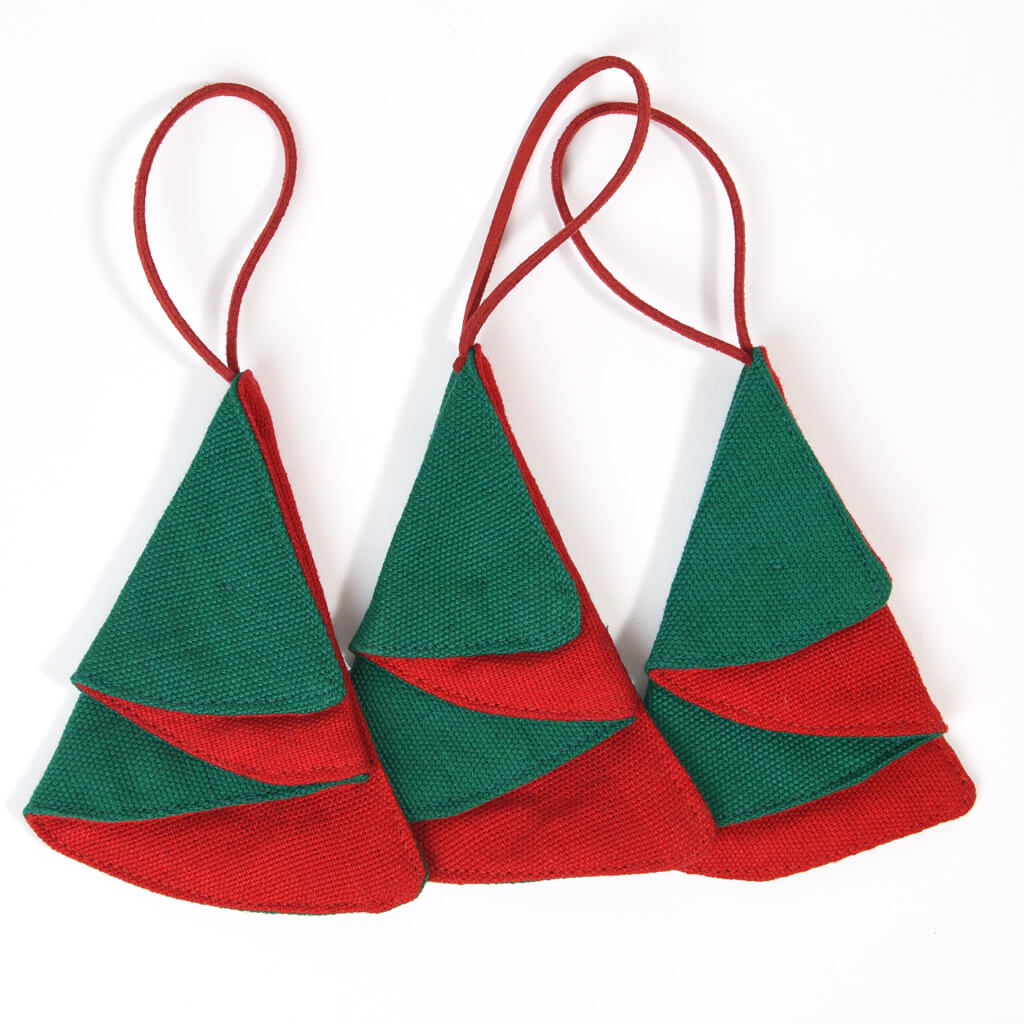 Christmas Ornaments Origami Folded Trees