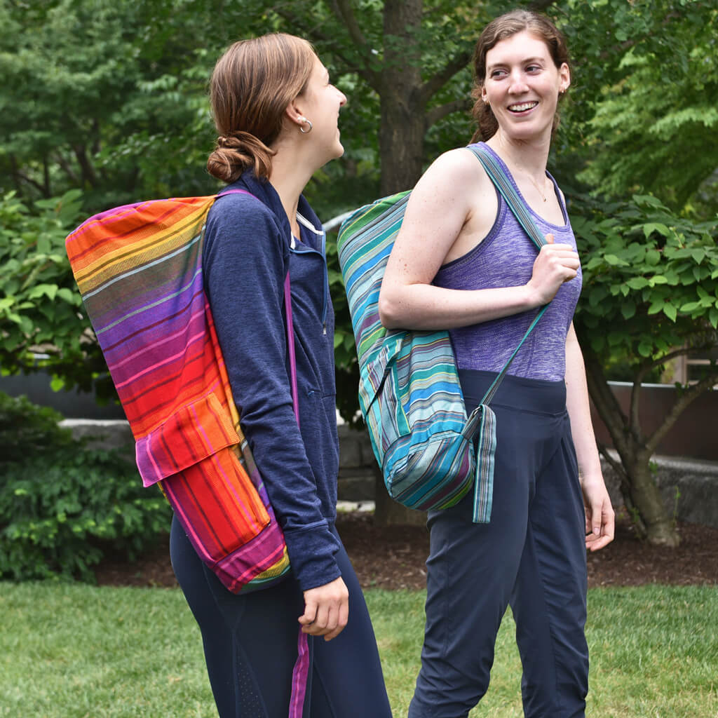 Hand Woven Yoga Bag | Bright Rainbow
