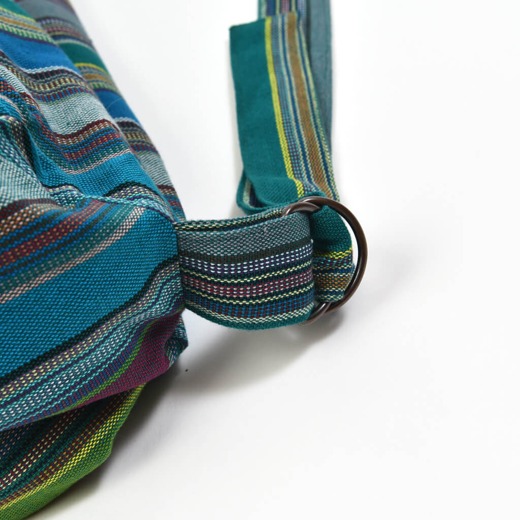 Hand Woven Yoga Bag | Quetzal Jade Stripe